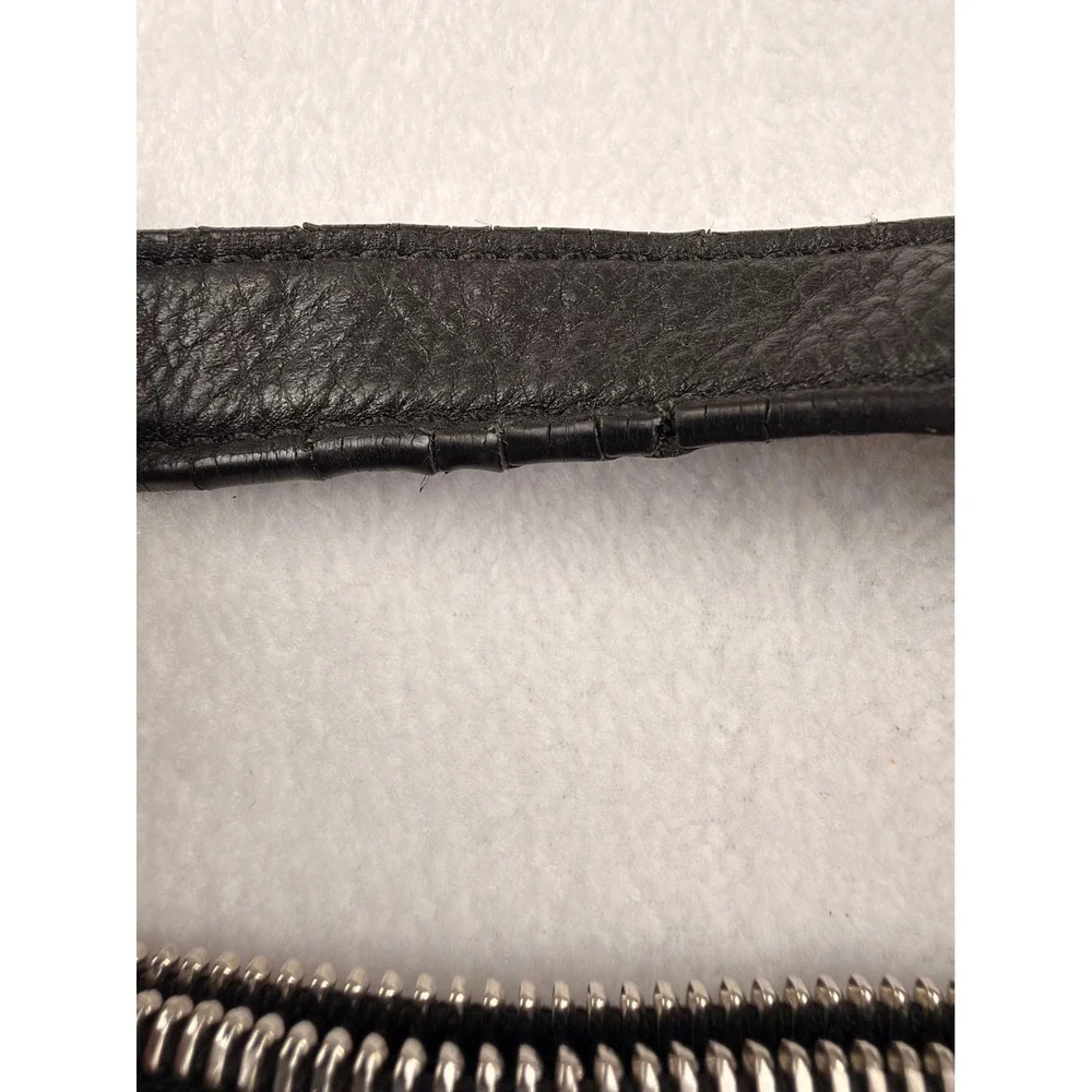 Michael Kors Weston Black Pebbled Leather Hobo Bag Silver Accent Large Crossbody